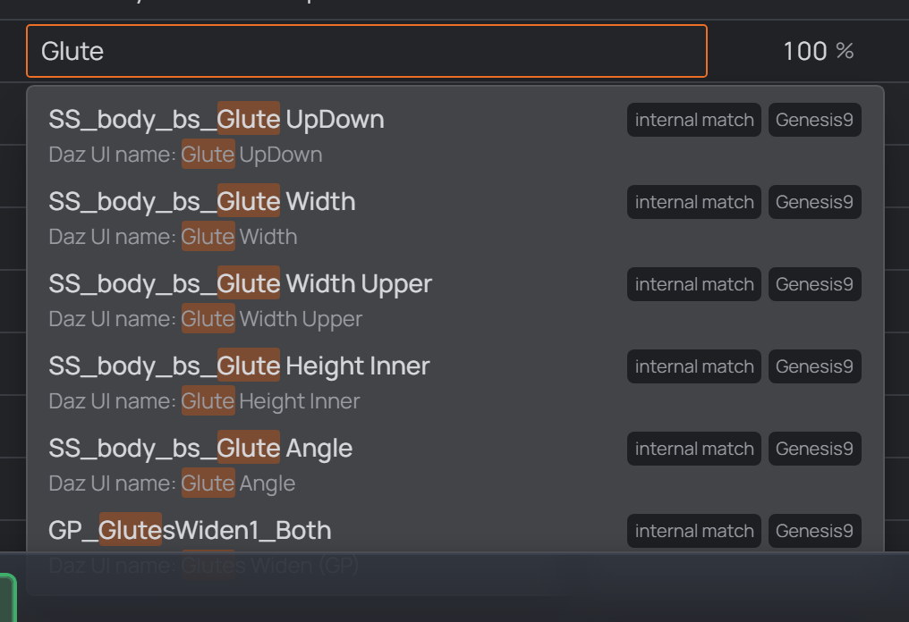 Parameter name autocomplete suggestions